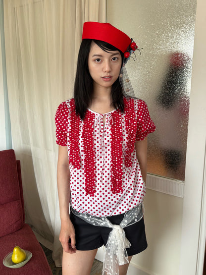 Mesh Bowknot Belt Shorts