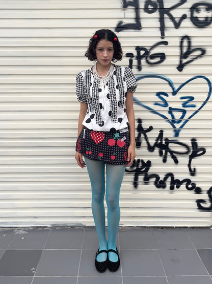 Black And White Polka Dots Shirt