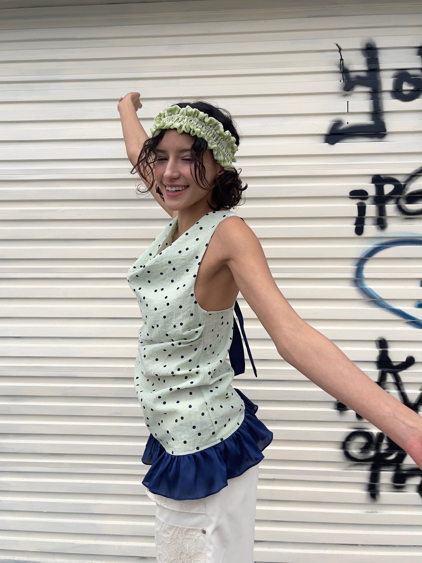 Pistachio Polka Dots Top