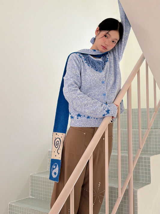 Tassel Stitching Star Cardigan