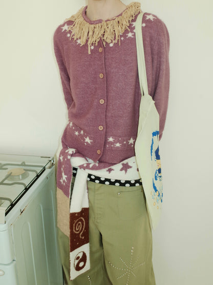 Tassel Stitching Star Cardigan