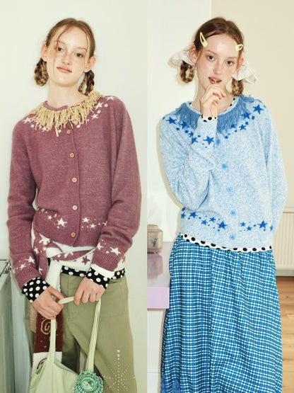 Tassel Stitching Star Cardigan