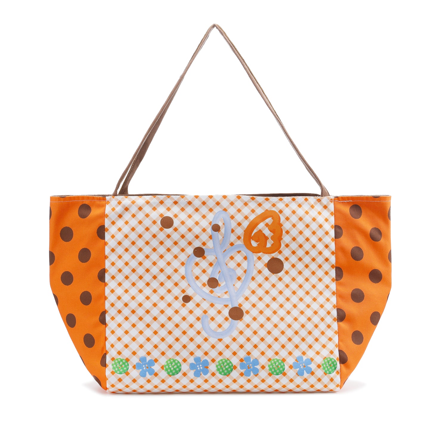 Pumpkin Canelé Suede Tote Bag