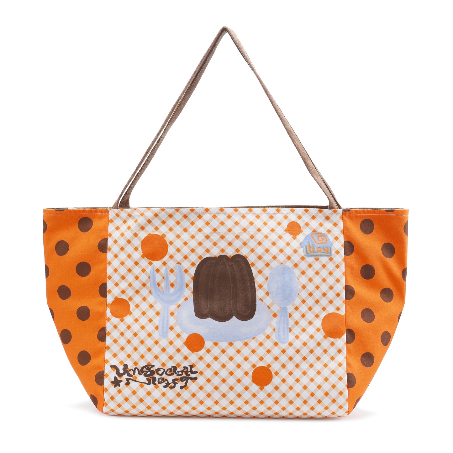 Pumpkin Canelé Suede Tote Bag
