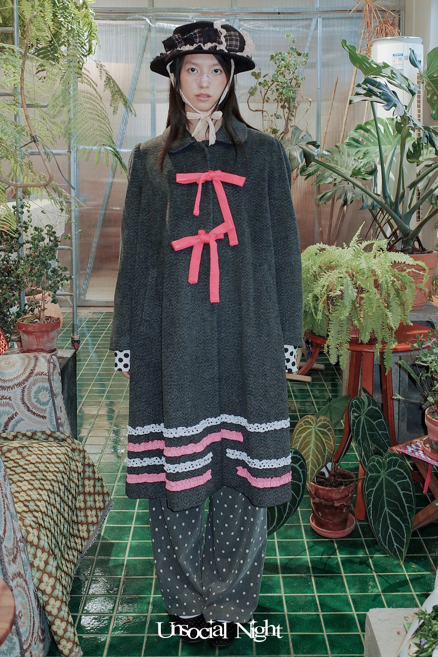 Camo Gray Bow Tie Coat