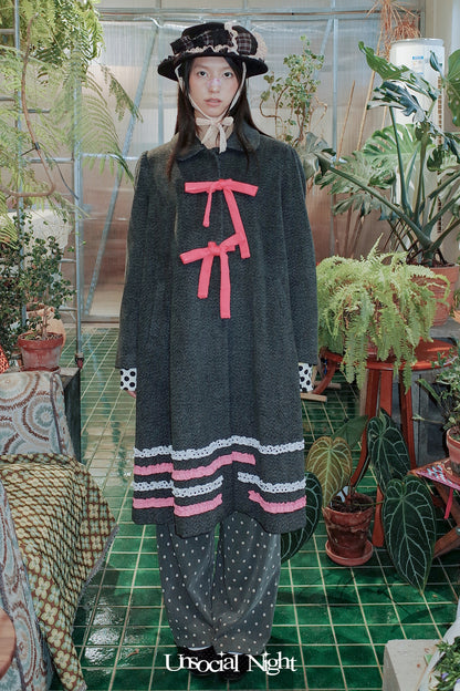 Camo Gray Bow Tie Coat